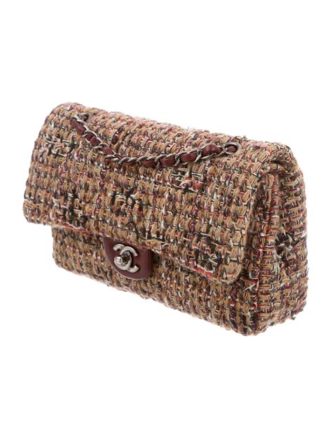 chanel flap bag tweed|Chanel tweed double flap bag.